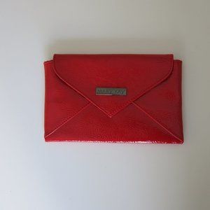 Mary Kay Red Envelope Clutch Cosmetic Bag Brand New
